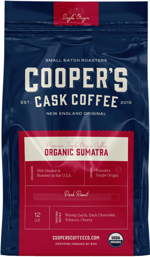 Cooper's Organic Sumatra Grade 1 Dark Roast.